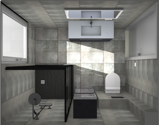 Plattegrond badkamer